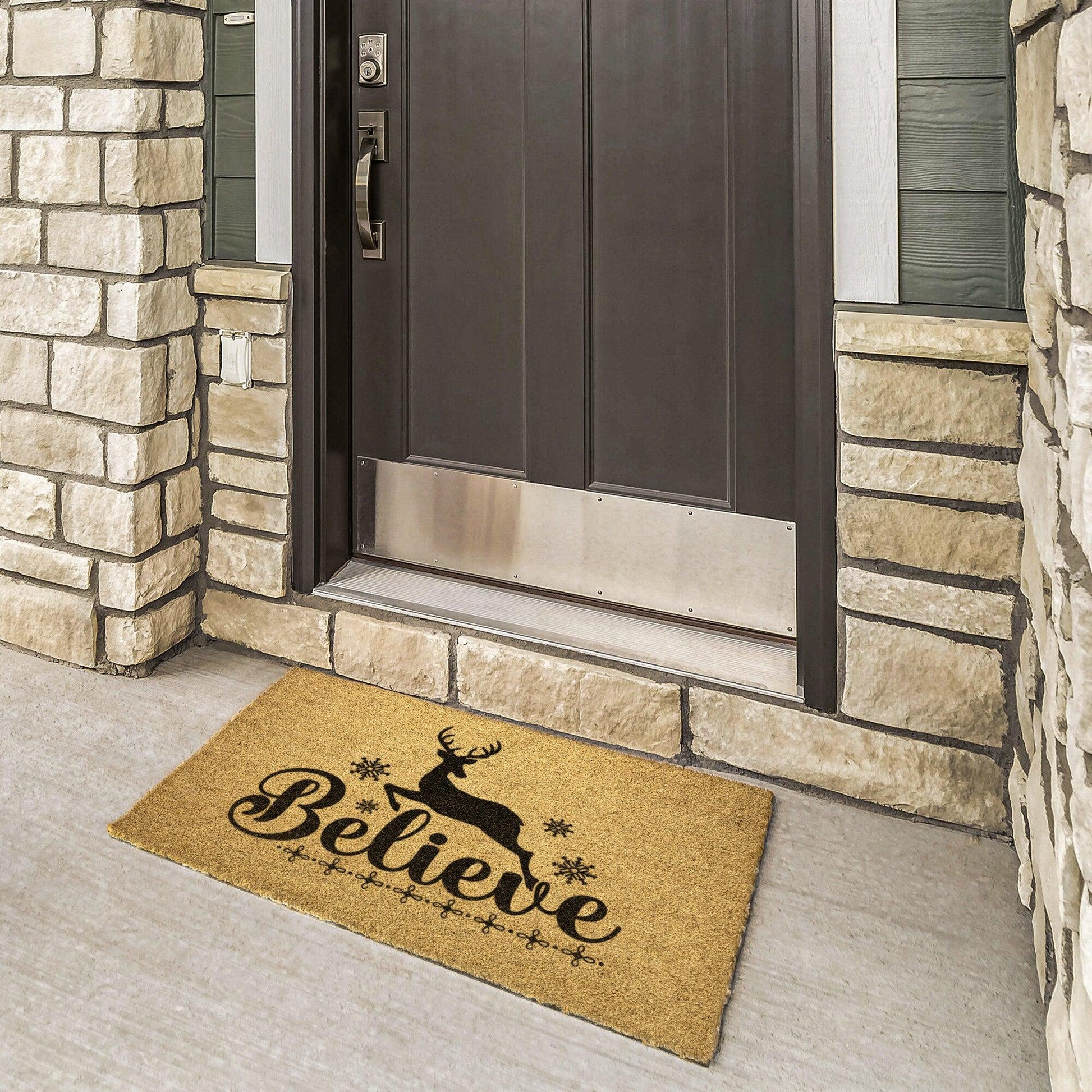 Believe Christmas Outdoor Mat - Mallard Moon Gift Shop
