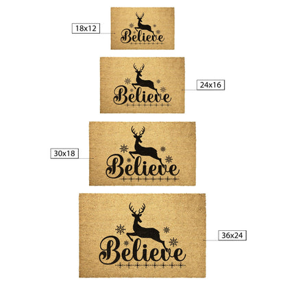 Believe Christmas Outdoor Mat - Mallard Moon Gift Shop