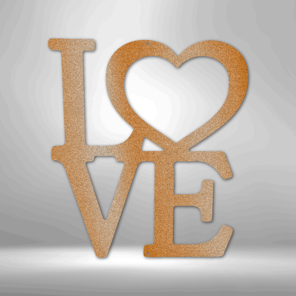 Classic Love Steel Wall Sign - Mallard Moon Gift Shop