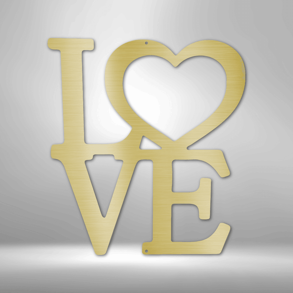 Classic Love Steel Wall Sign - Mallard Moon Gift Shop