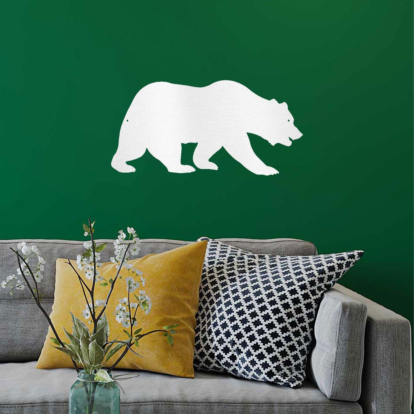 Grizzly Bear Steel Wall Sign - Mallard Moon Gift Shop