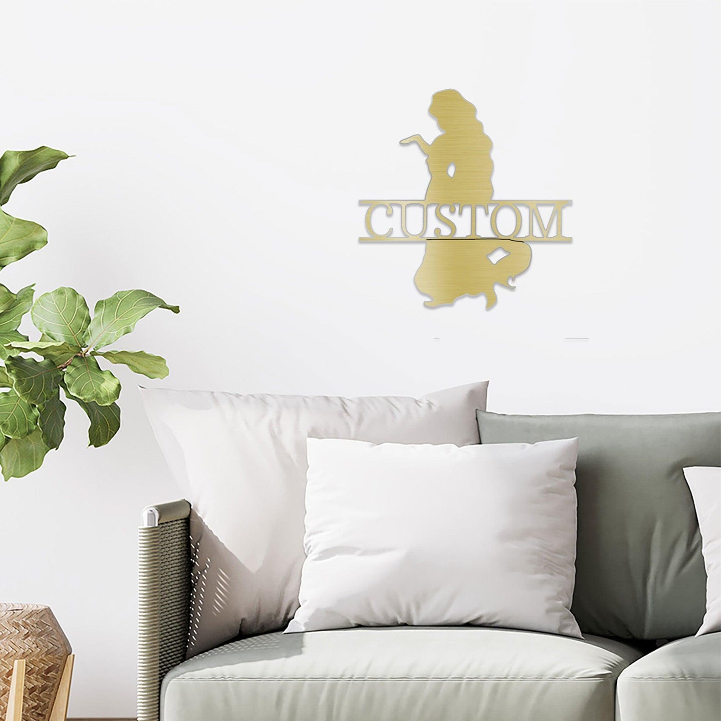 Princess Rapunzel Personalized Name Metal Art Wall Sign - Mallard Moon Gift Shop