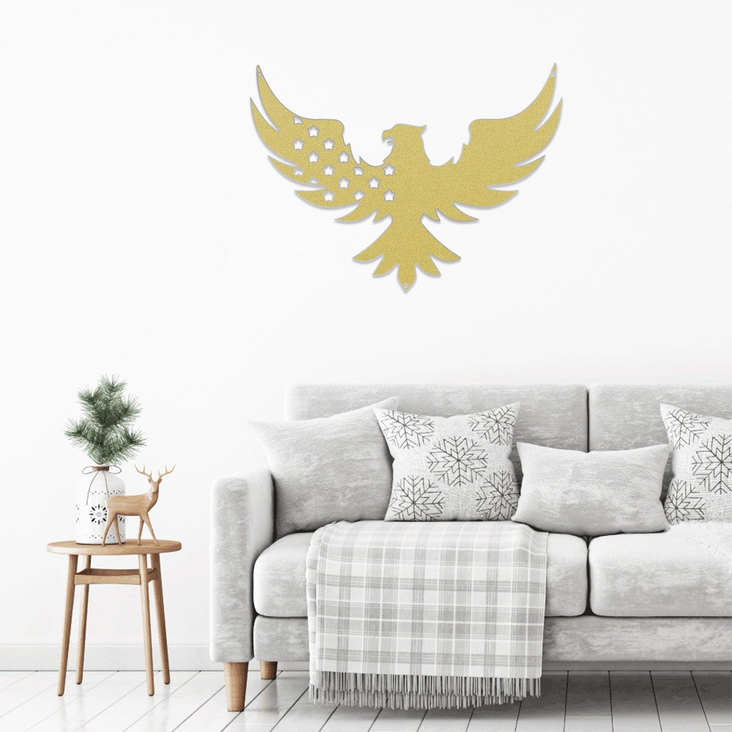 Patriotic Eagle Metal Art Wall Sign - Mallard Moon Gift Shop