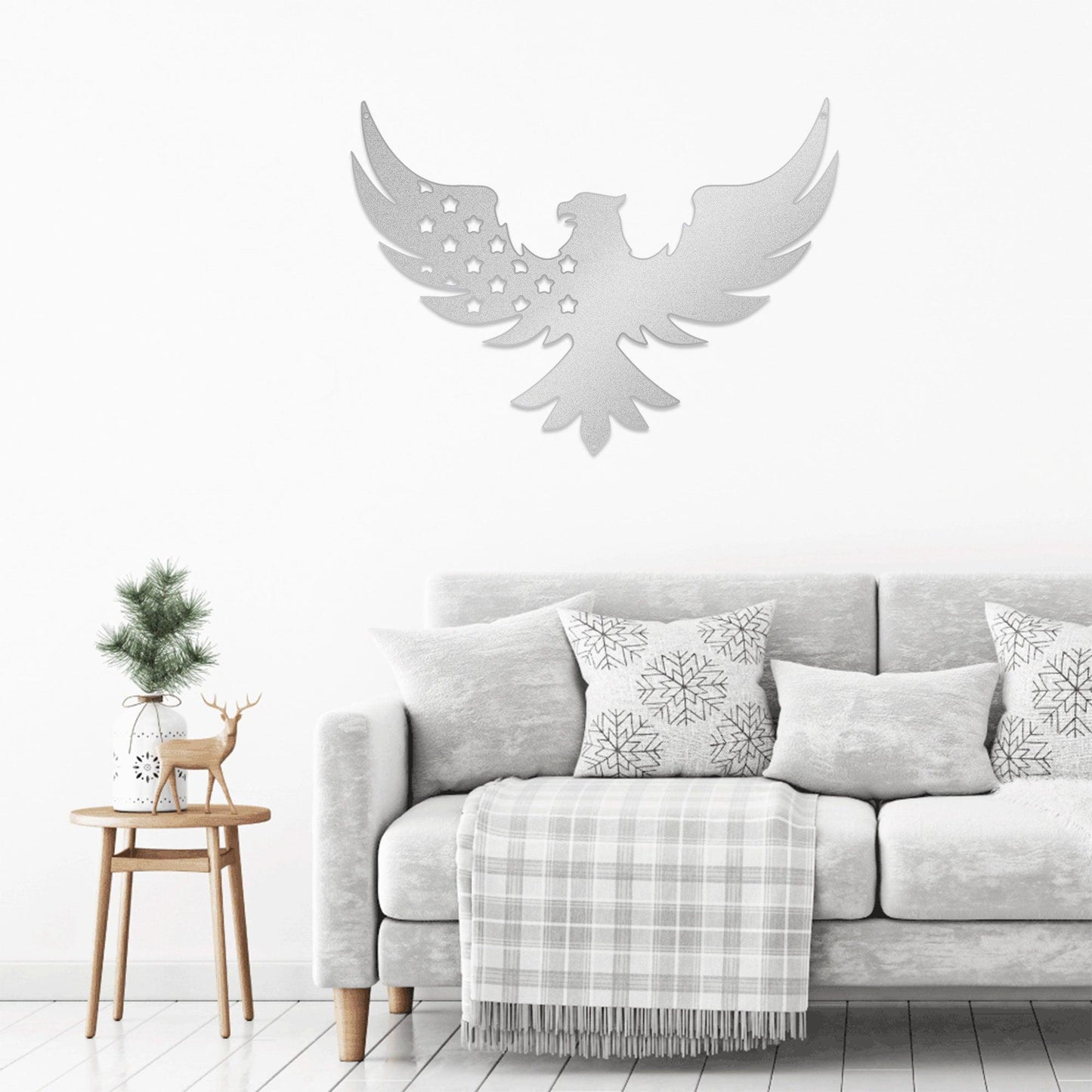 Patriotic Eagle Metal Art Wall Sign - Mallard Moon Gift Shop