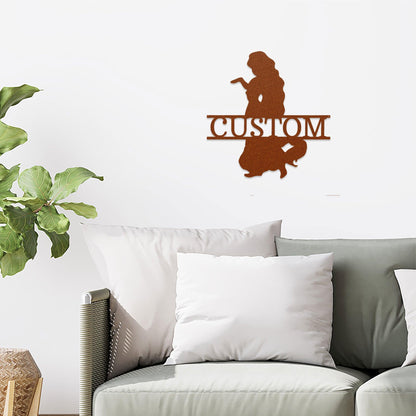 Princess Rapunzel Personalized Name Metal Art Wall Sign - Mallard Moon Gift Shop