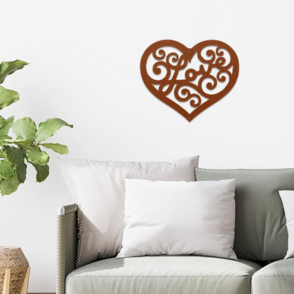 Love Heart Swirl Metal Wall Art - Mallard Moon Gift Shop