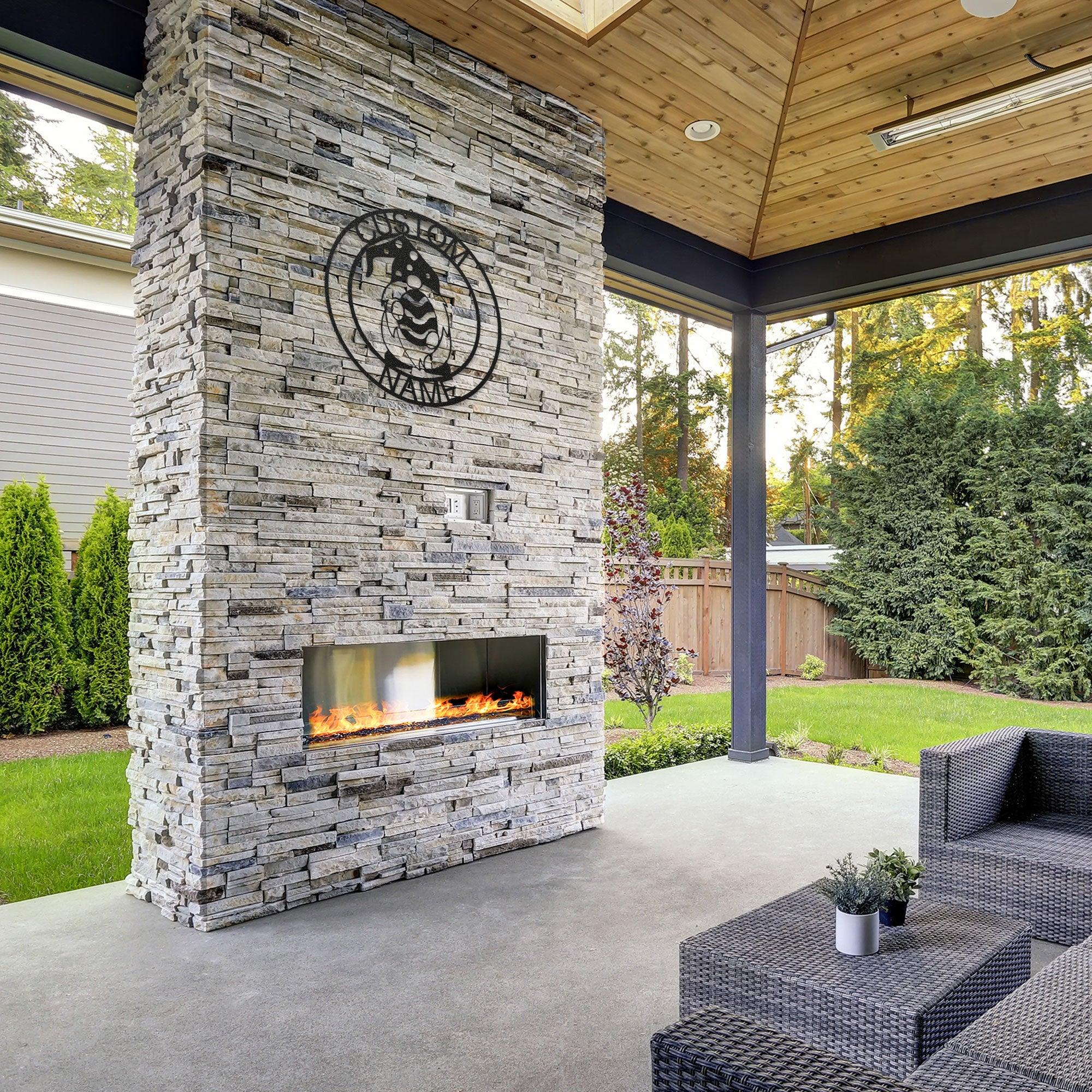 Gnome Easter Egg Custom Name Metal Art Wall Sign Home Decor - Mallard Moon Gift Shop