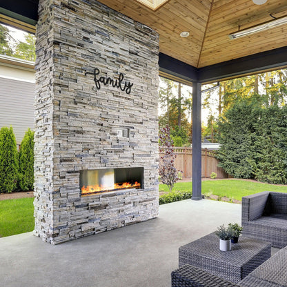 Family Script Indoor Outdoor Metal Wall Art - Mallard Moon Gift Shop