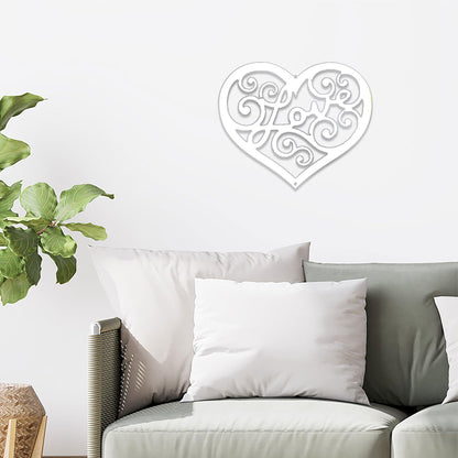 Love Heart Swirl Metal Wall Art - Mallard Moon Gift Shop