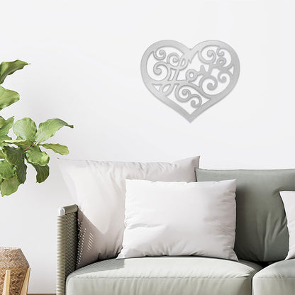 Love Heart Swirl Metal Wall Art - Mallard Moon Gift Shop