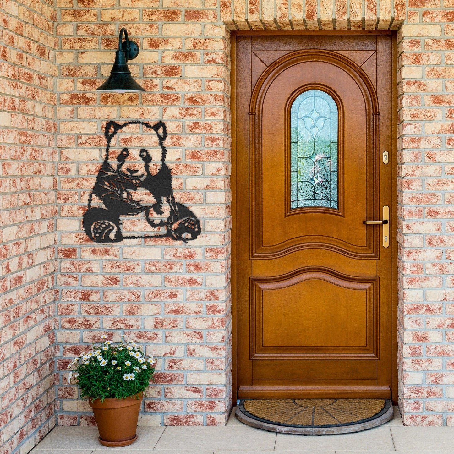 Panda Bear Metal Wall Art - Mallard Moon Gift Shop