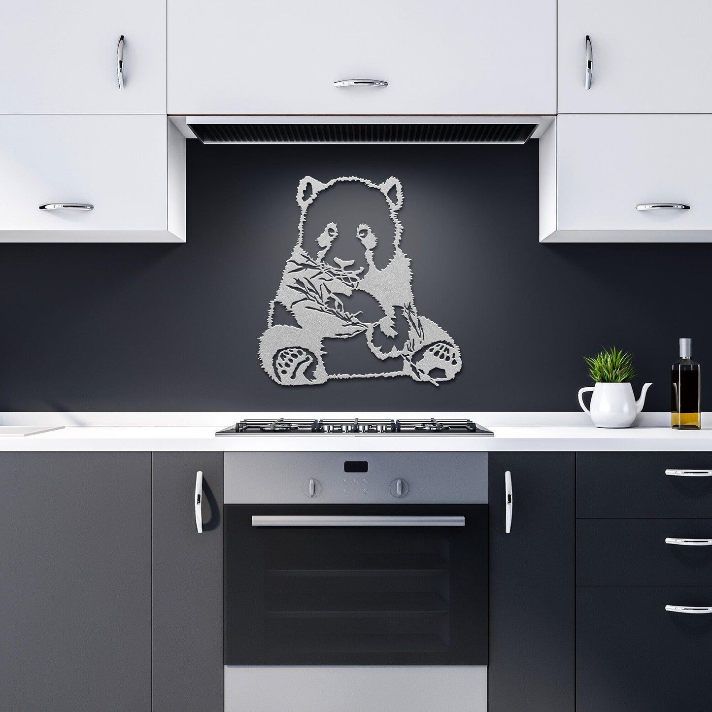 Panda Bear Metal Wall Art - Mallard Moon Gift Shop
