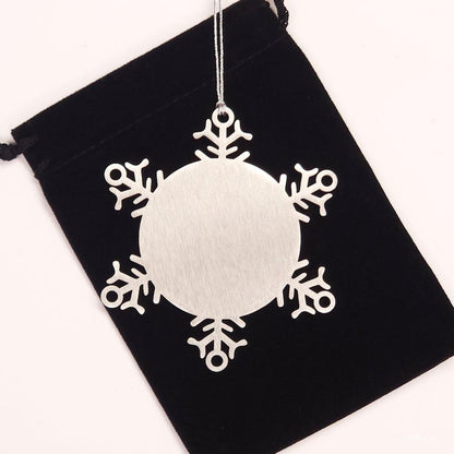 Sarcastic Nuclear Scientist Snowflake Ornament Gifts, Christmas Holiday Gifts for Nuclear Scientist Ornament, Nuclear Scientist: Because greatness is woven into the fabric of every day, Coworkers, Friends