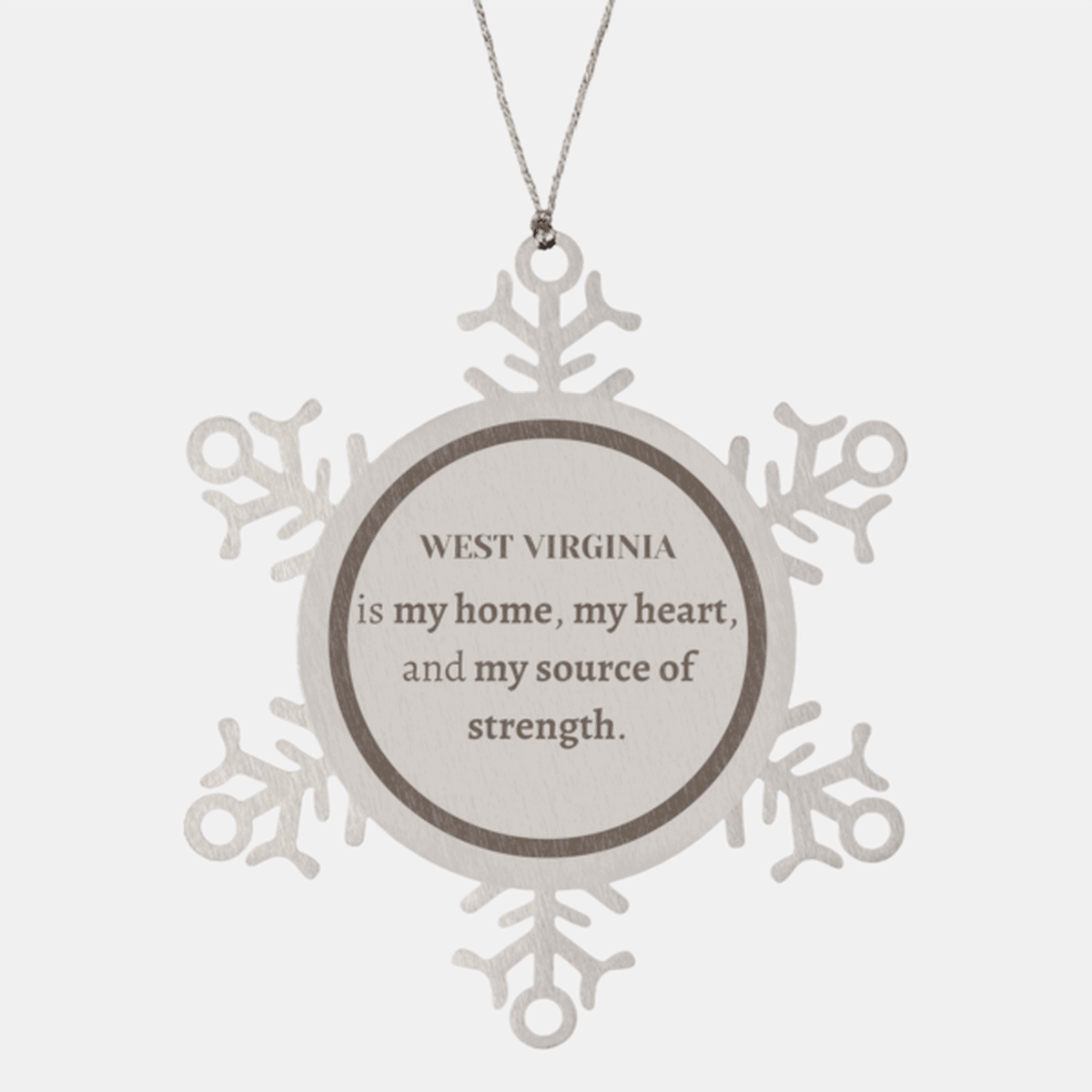 West Virginia is my home Gifts, Lovely West Virginia Birthday Christmas Snowflake Ornament For People from West Virginia, Men, Women, Friends