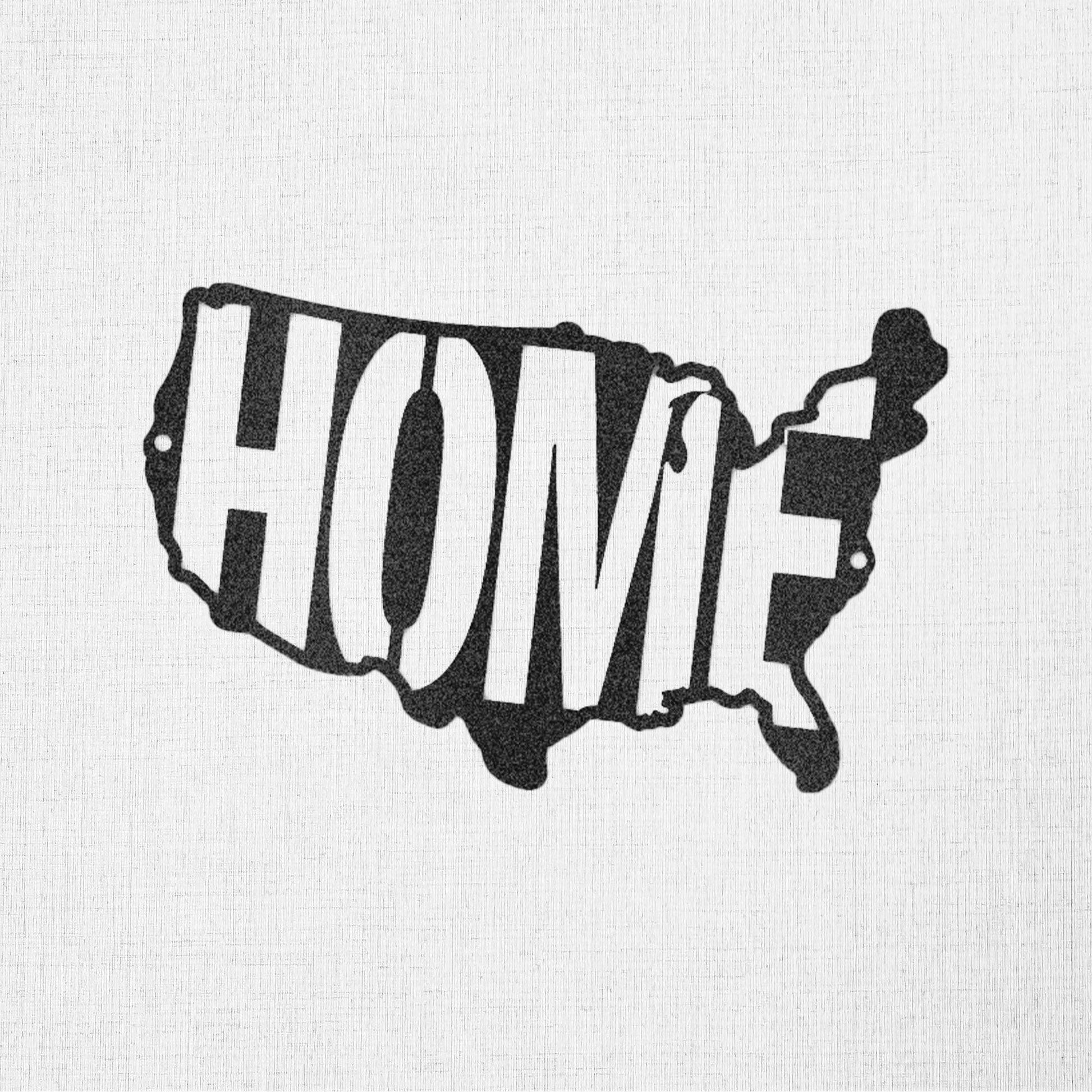 USA Home Indoor Outdoor Steel Wall Sign - Mallard Moon Gift Shop