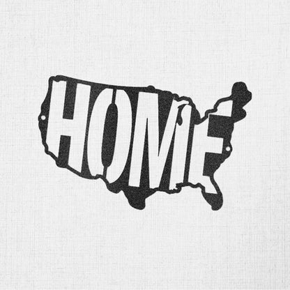 USA Home Indoor Outdoor Steel Wall Sign - Mallard Moon Gift Shop