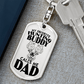 Dad Hunting Buddy Engraved Back Military Style Dog Tag Keychain - Mallard Moon Gift Shop