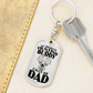 Dad Hunting Buddy Engraved Back Military Style Dog Tag Keychain - Mallard Moon Gift Shop