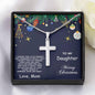 Daughter Christmas Personalized Cross Pendant Necklace - Mallard Moon Gift Shop