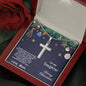 Daughter Christmas Personalized Cross Pendant Necklace - Mallard Moon Gift Shop