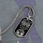 Gift for Husband - Love You to the Moon - Dog Tag Pendant Necklace - Mallard Moon Gift Shop