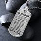 Gift for Adult Son Military Style Dog Tag Necklace Love Dad - Mallard Moon Gift Shop