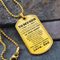 Gift for Adult Son Military Style Dog Tag Necklace Love Dad - Mallard Moon Gift Shop