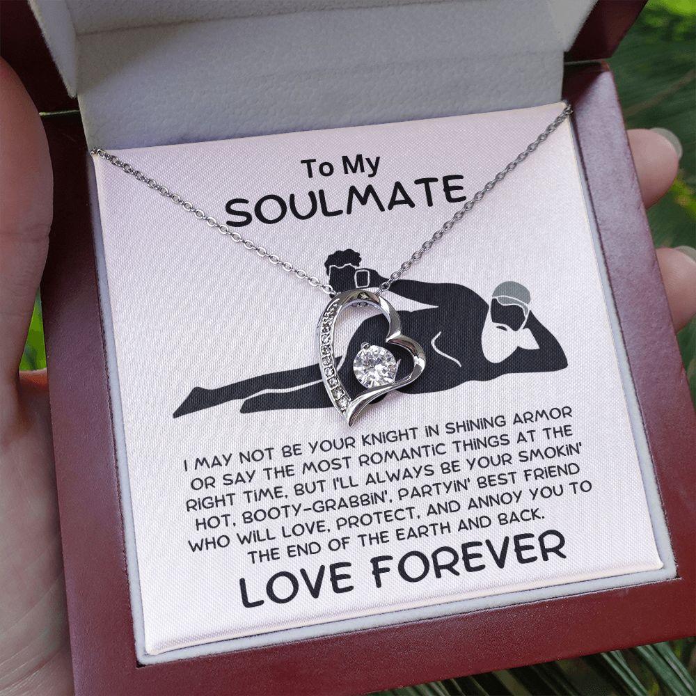 To My Soulmate - From Your Smokin' Hot Lover - Heart Pendant Necklace - Mallard Moon Gift Shop