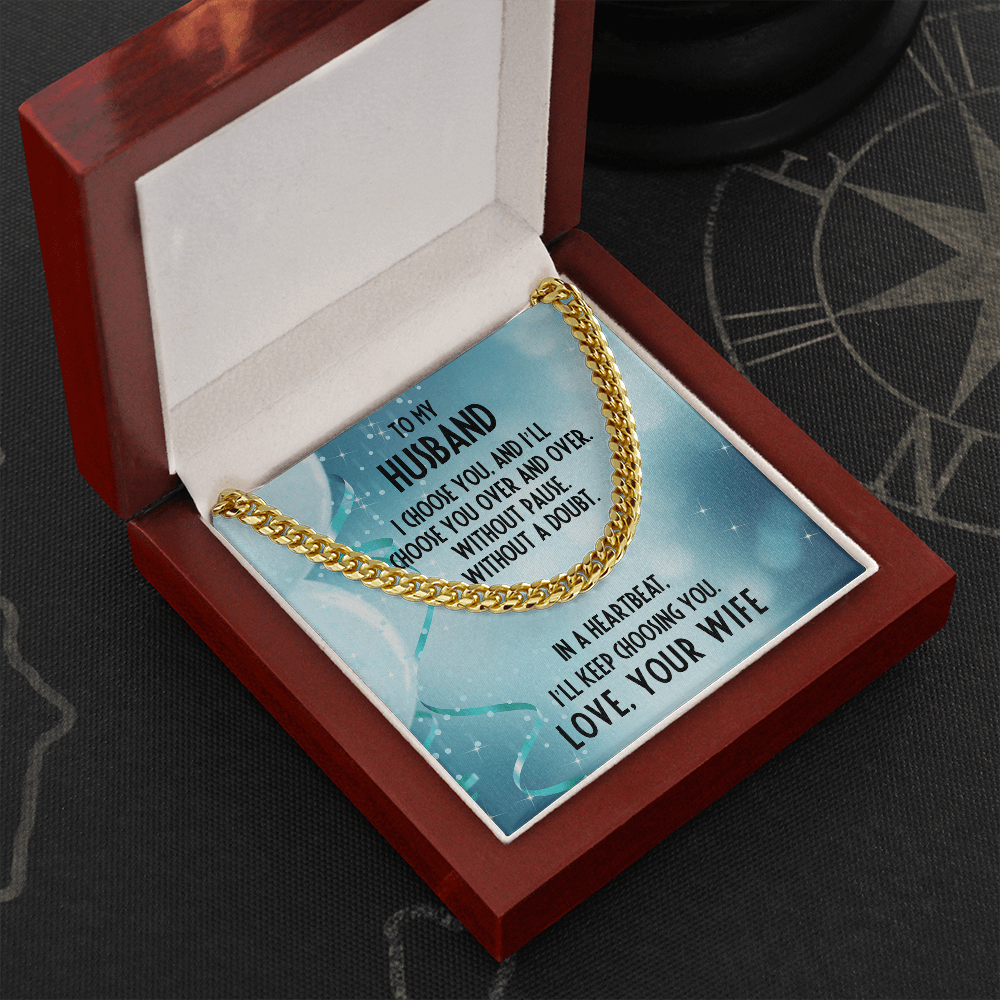 Husband Birthday Gift - I Choose You - Chain Necklace - Mallard Moon Gift Shop