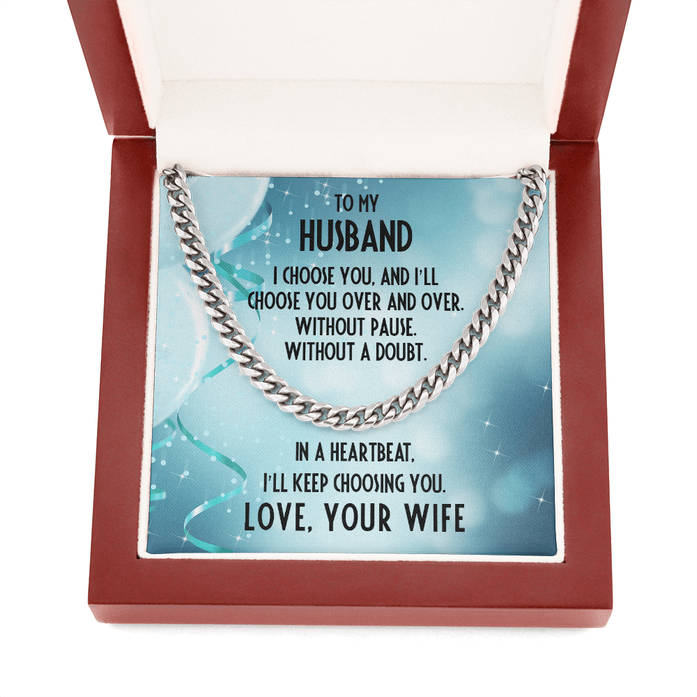 Husband Birthday Gift - I Choose You - Chain Necklace - Mallard Moon Gift Shop