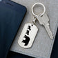 Papa Bear with Two Cubs Personalized Engraved Dog Tag Keychain - Mallard Moon Gift Shop