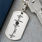 Volleyball Dad Personalized Engraved Dog Tag Keychain - Mallard Moon Gift Shop