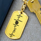 Volleyball Dad Personalized Engraved Dog Tag Keychain - Mallard Moon Gift Shop