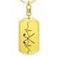 Golf Clubs Heartbeat Personalized Engraved Dog Tag Keychain - Mallard Moon Gift Shop