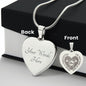 Gift for Firefighter Mother Engraved Heart Necklace - Mallard Moon Gift Shop