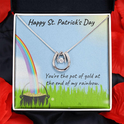 Happy St. Patrick's Day Gift - Pot of Gold - Lucky in Love Necklace - Mallard Moon Gift Shop