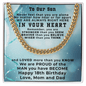 Son 18th Birthday Gift from Mom and Dad Cuban Link Chain Necklace - Mallard Moon Gift Shop
