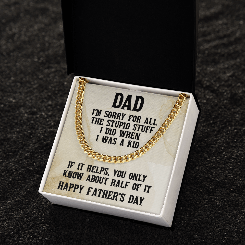 Funny Father's Day Gift Chain Link Necklace - Mallard Moon Gift Shop