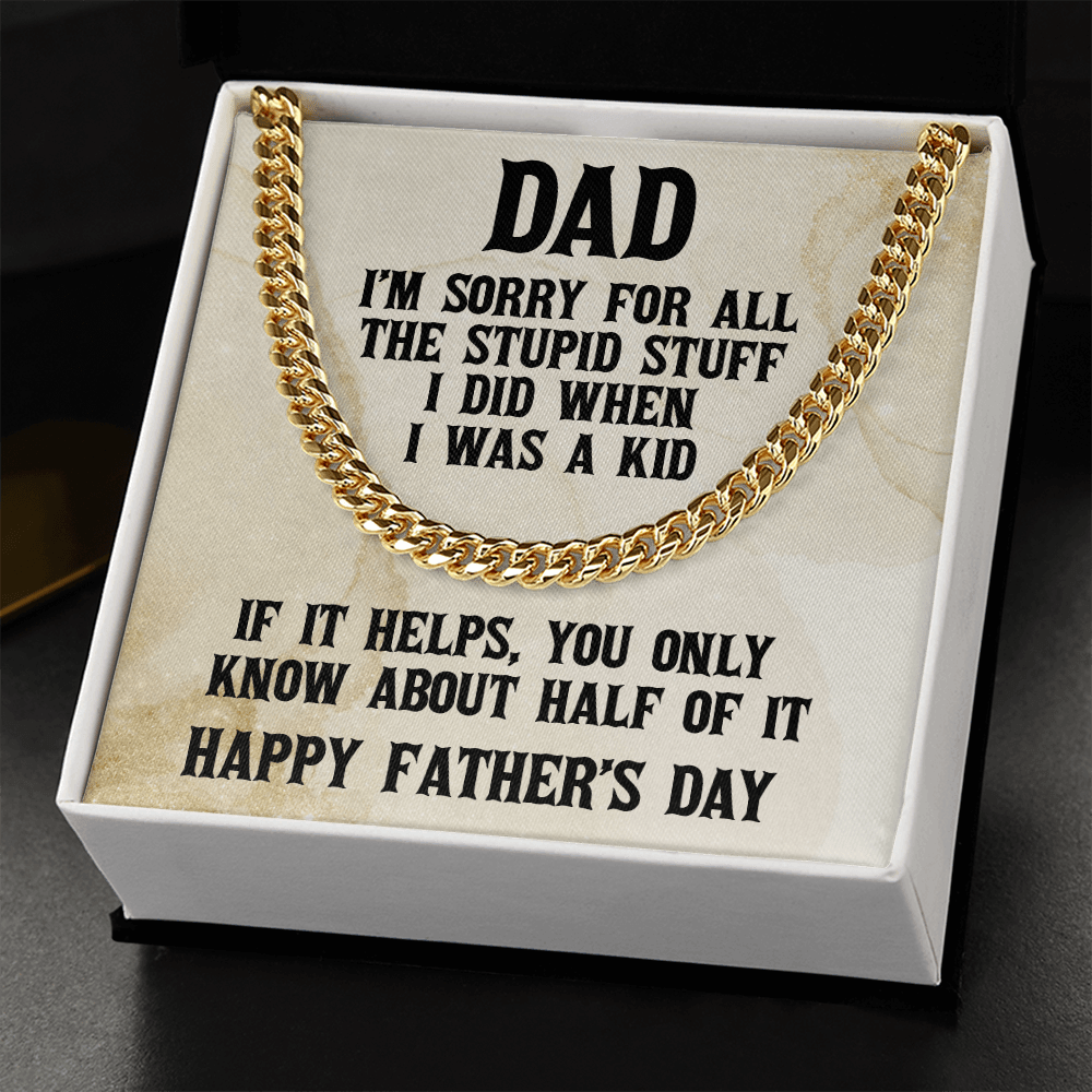Funny Father's Day Gift Chain Link Necklace - Mallard Moon Gift Shop