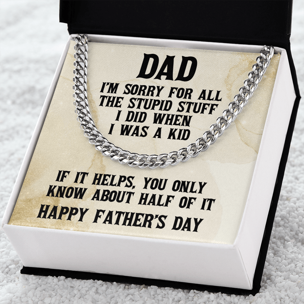 Funny Father's Day Gift Chain Link Necklace - Mallard Moon Gift Shop