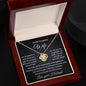 To My Gorgeous Wife - Your Love is a Treasure - Love Knot Necklace with Message Card and Gift Box - Mallard Moon Gift Shop