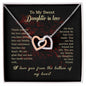 To my Daughter In Law Gift Interlocking Hearts Necklace - Mallard Moon Gift Shop