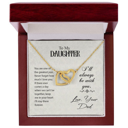 To My Daughter - Greatest Joy - Interlocking Hearts Necklace - Mallard Moon Gift Shop