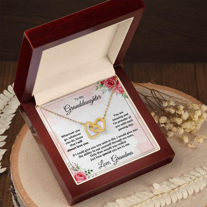 Gift for Amazing Granddaughter Interlocking Hearts Necklace - Mallard Moon Gift Shop