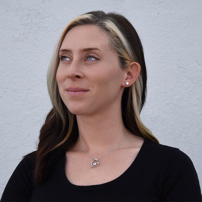 To My Daughter- Raising You My Greatest Joy Forever Love Heart Pendant Necklace and Earring Set - Mallard Moon Gift Shop