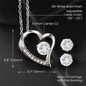 To My Beautiful Wife Forever Love Heart Pendant and Earring Set - Mallard Moon Gift Shop