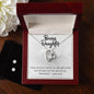 To My Bonus Daughter Gift Forever Love Heart Pendant Necklace and Earring Set - Mallard Moon Gift Shop