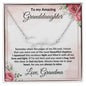 To My Amazing Granddaughter Personalized Script Name Necklace with Message Card - Mallard Moon Gift Shop