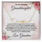 To My Amazing Granddaughter Personalized Script Name Necklace with Message Card - Mallard Moon Gift Shop