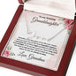 To My Amazing Granddaughter Personalized Script Name Necklace with Message Card - Mallard Moon Gift Shop